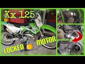 kx 125 SEIZED ENGINE .. motor pull / rebuild part 1