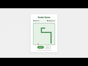 🎮 Build a Snake Game with HTML, CSS & JavaScript | Step-by-Step Full Tutorial