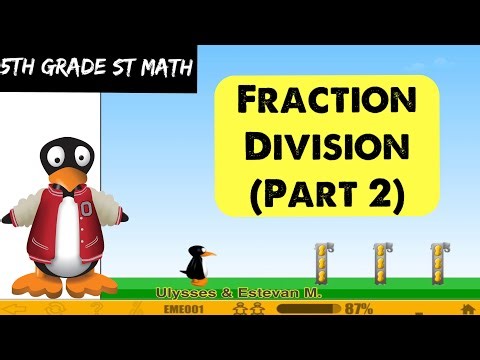 Fraction Division (Part 2) - 5th Grade ST Math With JiJi The Penguin