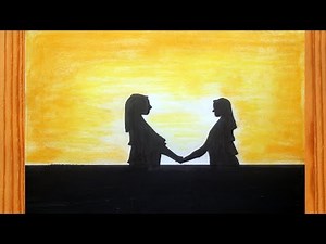 How to Draw Sisters Easy Step by Step ❤️ Sisters Day Drawing 👩‍👩‍👧 Sisters Together 👧 Easy Drawings