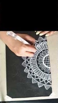 Easy half mandala 😍 #art #coloring #drawing #painting #patterns #youtubeshorts #shorts