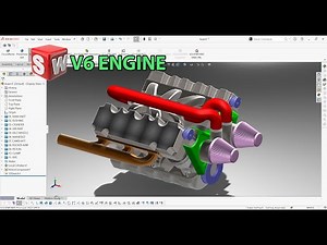 V6 Engine - Assembly - Design by Solidworks