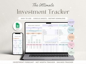 Investment Tracker Stock Portfolio Spreadsheet Google Sheets Trading Journal Crypto Watchlist Investment Tracker Networth Sinking Savings - Etsy