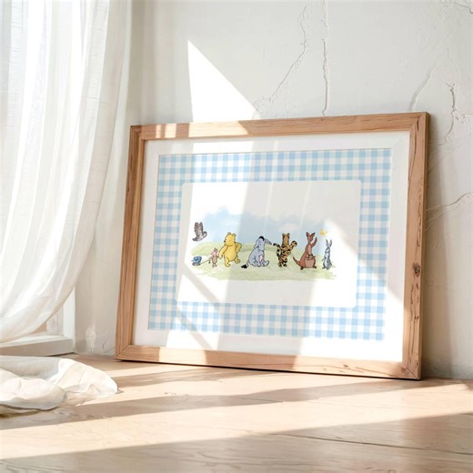 Classic Winnie the Pooh and Friends Digital Print Winny the Pooh Nursery Wall Art Instant Digital Download - Etsy