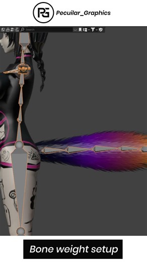 How To Animate Fluffy Tail Animation in Blender Software.