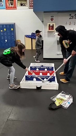 Exciting 1-on-1 Box Hockey Game for Family Fun and Training