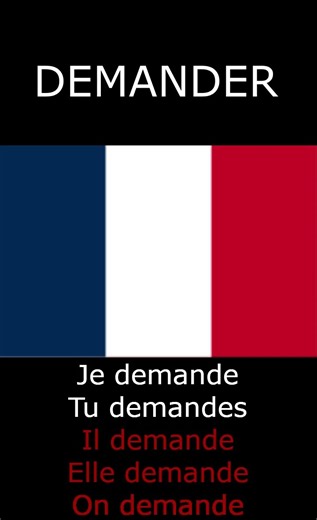 "To ask" ("Demander") conjugation in French 🇫🇷 #languages #multilanguage #learning