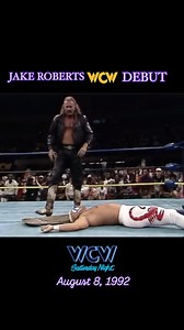 An OG Wrestling IG account on Instagram: "Jake “The Snake” Roberts debuted in WCW for a cup of coffee and decided with Sting. Apparently, the story is Jake’s wife told him it was either her or WCW and he ended up leaving after a short stint."