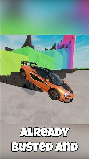 Can a McLaren Survive Drops in BeamNG Drive Mods? #beamng #beamngdrive #beamngcrash #shorts