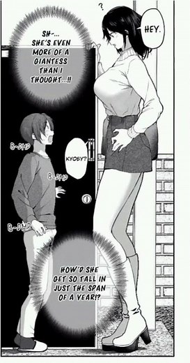 2 - tall girlfriend cómic grown #tall #anime #waifu #otaku