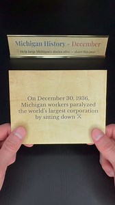 🛠️ On December 30, 1936, Michigan workers paralyzed the world’s largest corporation by sitting down. For 44 days, GM workers in Flint occupied the Fisher Body Plant, refusing to leave until their union was recognized. The strike cost GM millions daily, forcing the industrial giant to finally surrender. On February 11, 1937, GM signed the UAW’s first major contract, helping launch the American middle class. #flintmichigan #uaw #uawstrike #generalmotors #MichiganHistory | Welcome Home History