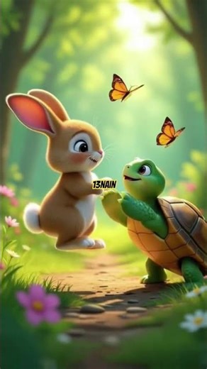 Rabbit turtle funny 😂 story #animatedstory #friendship #13nain