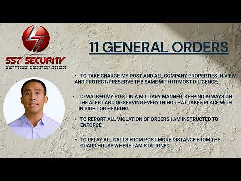 11 General Orders of Security Guards