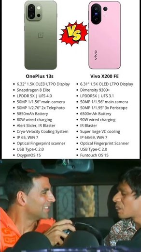 Oneplus 😍 13s Vs Vivo 🤗 x200 FE - Smartphone 📱 Comparison #oneplus #vivo #smartphone #guptaguide