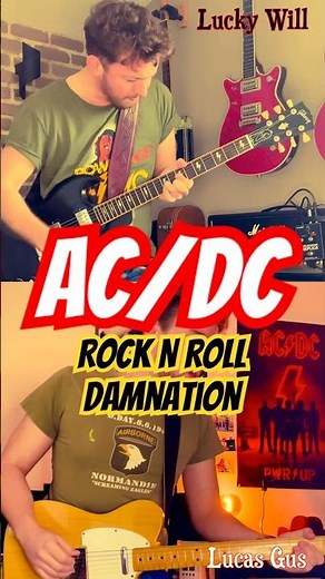 Rock N Roll Damnation – Angus & Malcolm Guitar Split Screen ⚡