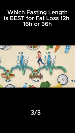 Which Fasting Length is BEST for Fat Loss 12h 16h or 36h #adf #36hrfast #36hourfast #fast #fasting