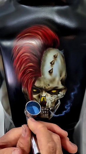 Skulls Airbrush Art on KTM Duke Motorcycle