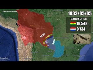 Bolivia-Paraguay War 1932 [Every Day With Army Sizes & Units] (Chaco War) #mapping #history