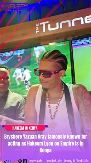 Bryshere Yazuan Gray famously known for acting as Hakeem Lyon on Empire is in Kenya