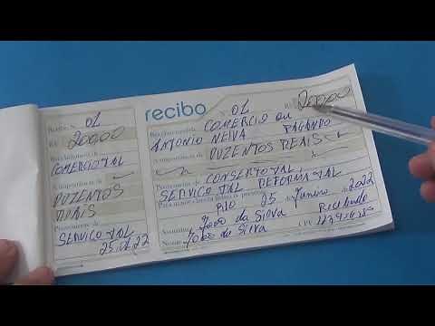 COMO PREENCHER UM RECIBO SIMPLES E FÁCIL .