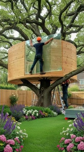 Luxury Treehouse Build Timelapse | Amazing Modern Treehouse Construction Around a Giant Tree