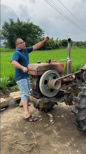 The harrowing machine can't shake again. Is it the problem of oil supply road# rural life# my rural