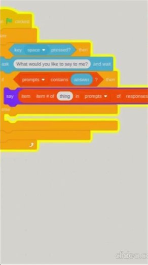 How To Make An "AI Chatbot" In Scratch #scratch #coding #ai #aichatbot