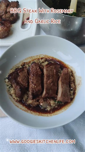 BBQ Steak with Rosemary and Garlic Rice full video is on ‪@GoogiesKitchen‬. Please subscribe TODAY