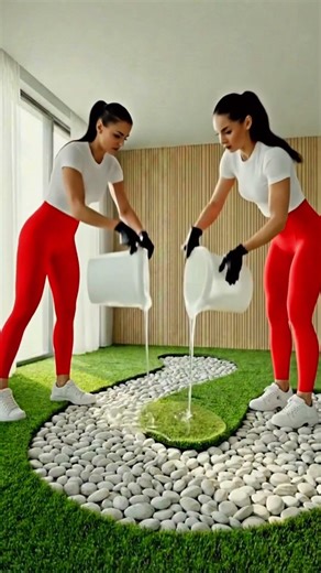 I poured EPOXY over GRASS and this happened! 😱🌱 #epoxy #interiordesign #renovation