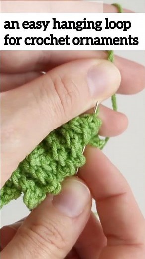 How to make an easy hanging loop for crochet ornaments #crochetamigurumi #crochetchristmas