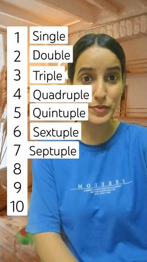 Single, double, triple, quadruple, quintuple, sextuple, and next?? #numbers #vocabulary