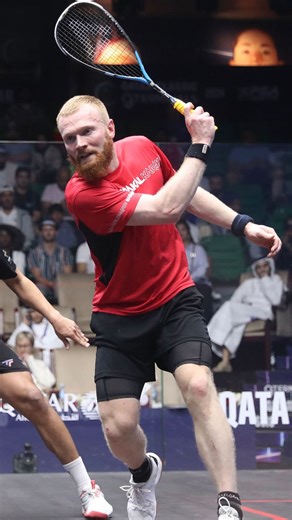 The DOUBLE dive 🤯 🔥 Incredible squash from both players !!! #squash #psasquashtour #sport #qatarclassic #qatar #wales | PSA Squash Tour