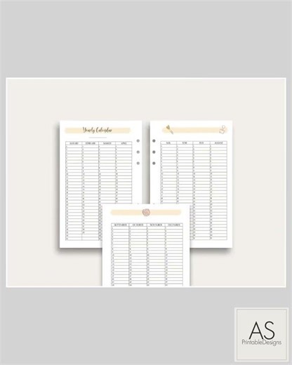A5 Printable Planner Bundle: Weekly, Monthly, & Trackers