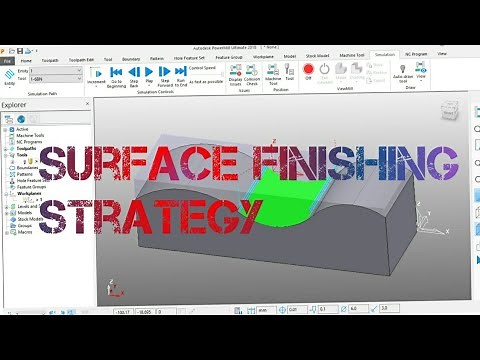 Surface finishing strategy tutorial. powermill 2018. delcam 2018. chapter 4