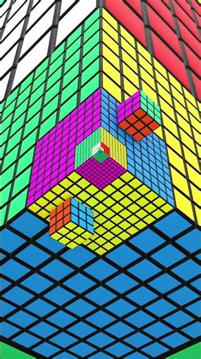 🧠 Infinite Rubik’s Cube Zoom Loop | Hypnotic & Satisfying 3D Animation 🎲✨