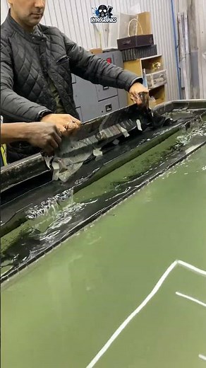 Ferrari Running Board Hydrodipped in Carbon Fiber | Hydrographics Noida