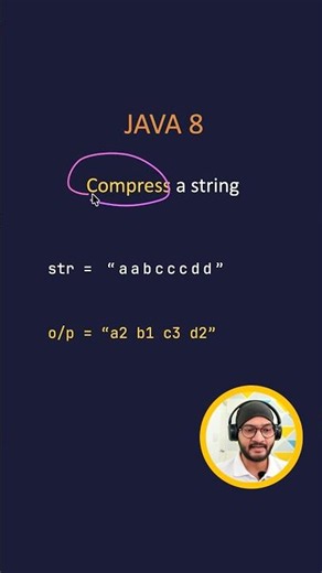 STRING COMPRESSION ❌ SINGLE PASS 🤯 #dsa #java #interview
