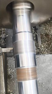 Watch This Smooth Thread Cutting on Lathe! Satisfying Metal Threading Process 🔧 #shorts