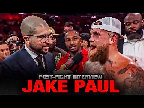 Jake Paul Moments After Getting Jaw Broken by Anthony Joshua, Post-Fight Interview