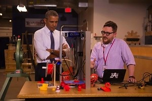 President Obama Visits TechShop #3DThursday #3DPrinting