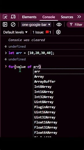 JavaScript for…of Loop in 5 Seconds 🤯#shorts #youtubeshorts