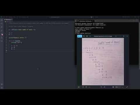 python program using fibonacci series.....