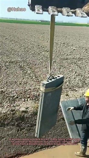 Simple Brick Stacking Trick Saves Time & Back Pain | DIY Construction Hack