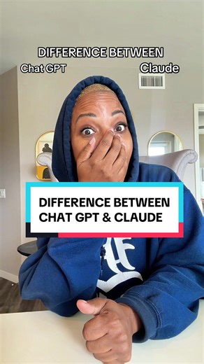 Replying to @Because Im Black DIFF BETWEEN CHAT GPT & CLAUDE #claude #chatgpt #ai #futureofai #aitok