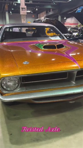 Groovy 1970 Plymouth 426 Hemi cuda psychedelic metallic paint job #mcacn #mopar #classiccars