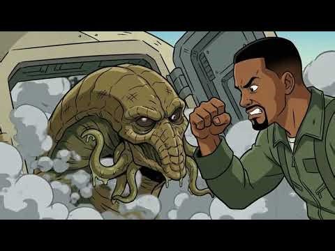 Giant Alien Ship Attacks Earth! Independence Day As Cartoons