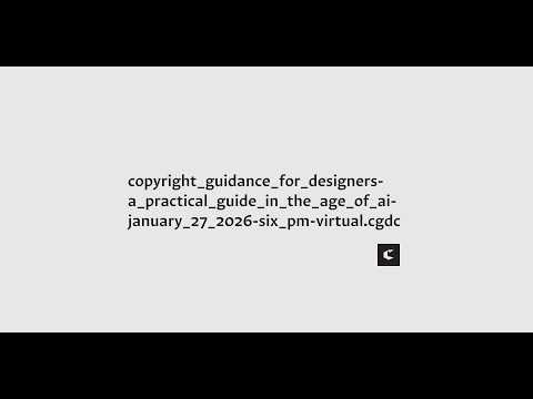 Copyright Guidance for Designers: A practical guide in the age of AI