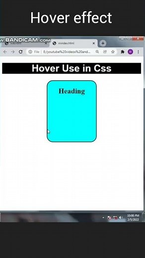 How to hover div or text using css| hover short tutorial | hover effect in css