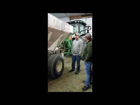 Broadcast seeding of cover crops with a fertilizer spreader and GPS