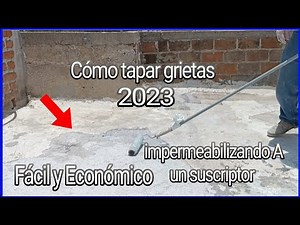 💧impermeabilizando🏠 A un seguidor #1 (cómo tapar grietas) Fácil y económico
